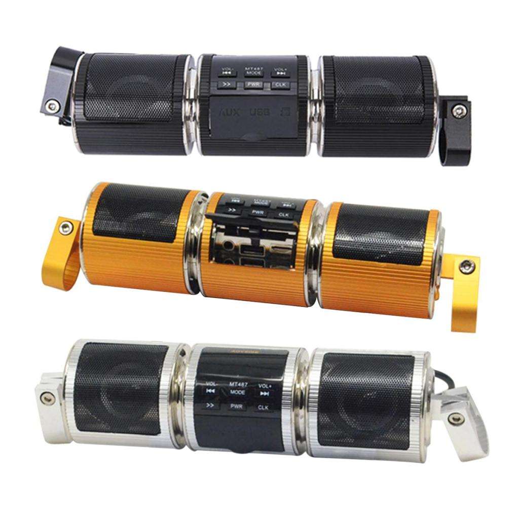 Waterproof Motorcycle Audio System USB TF FM Radio Bluetooth Stereo Speakers