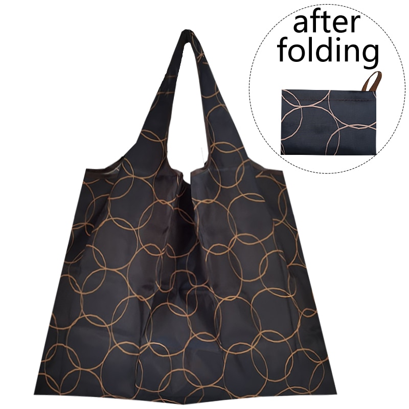 Große Größe Mehrweg Faltbare Einkaufstasche Tote Tasche Eco Tasche T-shirt Tasche Wasserdichte Ladenbesitzer Taschen Handtaschen: 868-heihuan-15