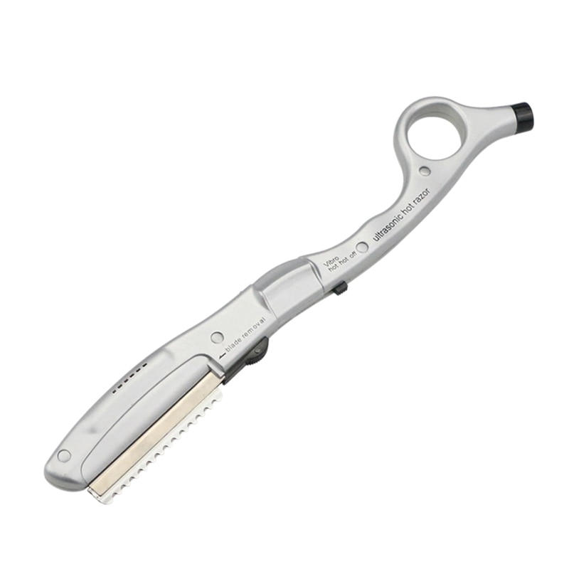 Maquinilla de afeitar eléctrica para cabello, afeitadora con calefacción vibratoria ultrasónico para corte de pelo, herramienta de extensión de cabello de Belleza del cabello humano: Enchufe estadounidense