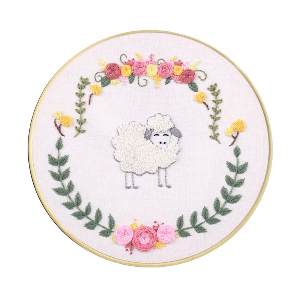 Hand-Embroidered Sets Of DIY Cartoon Style Crafts With Pattern Instructions For Beginners To Learn Easily