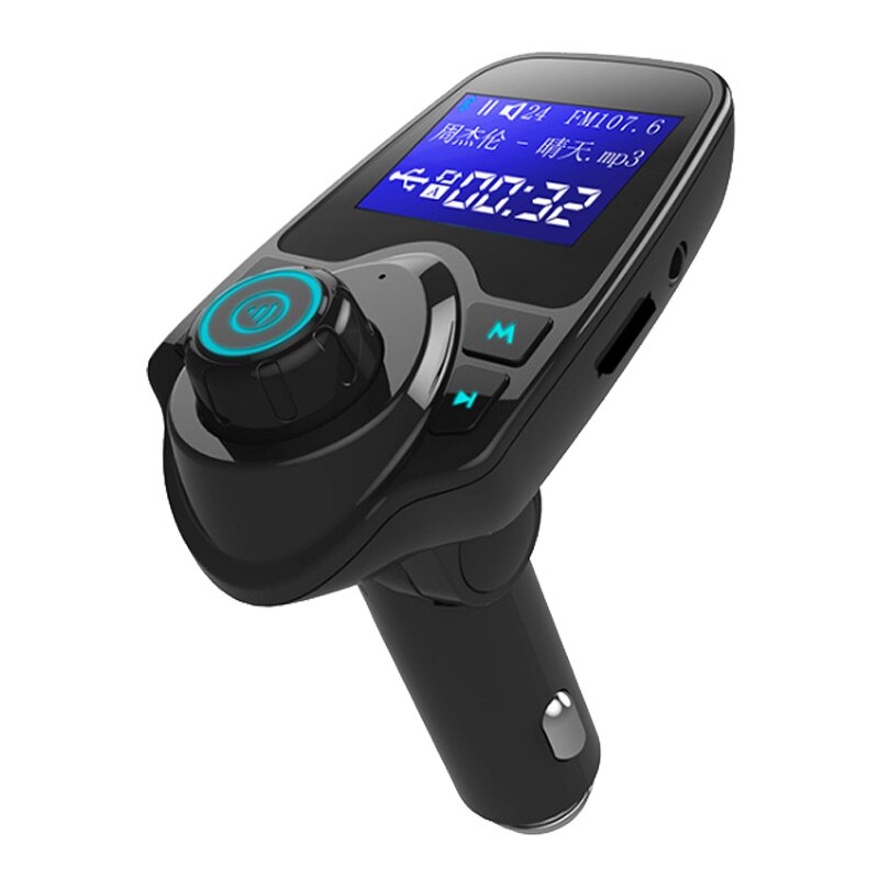 Handy-ladegerät fürs auto, freisprecheinrichtung, fm-transmitter, bluetooth,  mp3- player-autoladegerät mit zwei usb-anschlüssen für iphone und xiaomi