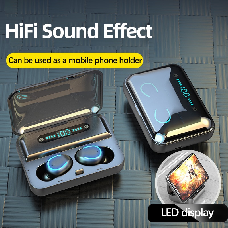 F9-5 HiFi Bluetooth 5.0 CVC 8.0 réduction de bruit stéréo sans fil TWS LED affichage casque étanche