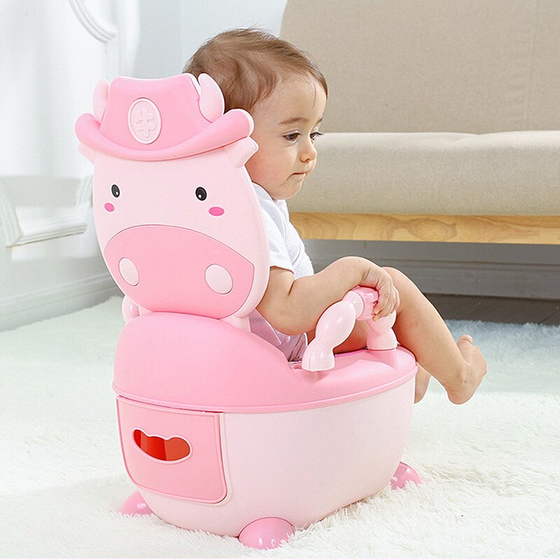 Cartoon Baby Pot Cute Toilet Seat Pot For Kids Potty Training Seat with Soft Mat Children's Potty Bowl Pot Training Toilet