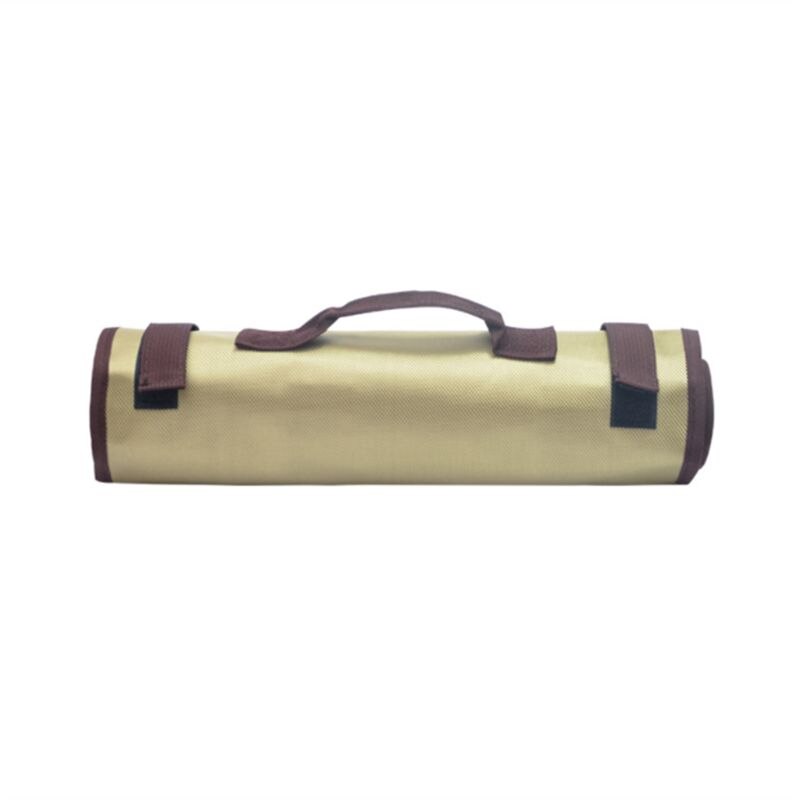 Udendørs camping telt pløk søm opbevaring taske telt hammer vind reb bærbar sammenfoldelig tote taske værktøj organisator: Khaki