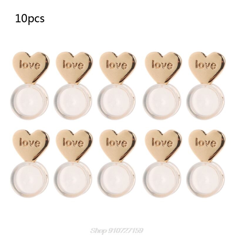 10Pcs Hart Liefde Magie Oorbel Lifters Oorbel Liften Backs Verstelbare Hypoallergeen Oorbel Noten Oorlel N27 20