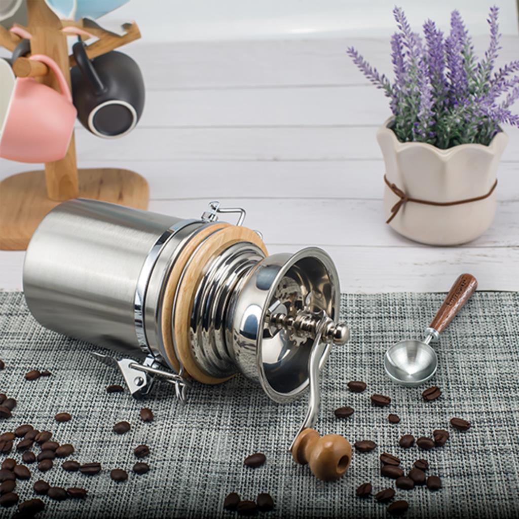 Mini Coffee Mill Grinder Bean Grinding Kitchen Stainless Steel Manual Coffee Grinder Portable Retro Coffee Machine