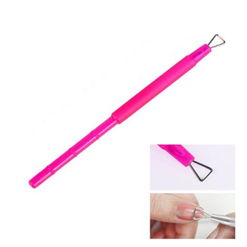 Nueva varilla de para esmalte de uñas, Gel pulidor de cutículas, de herramientas de cuidado de manicura de plástico Rosa removedor de manija, 1 unidad