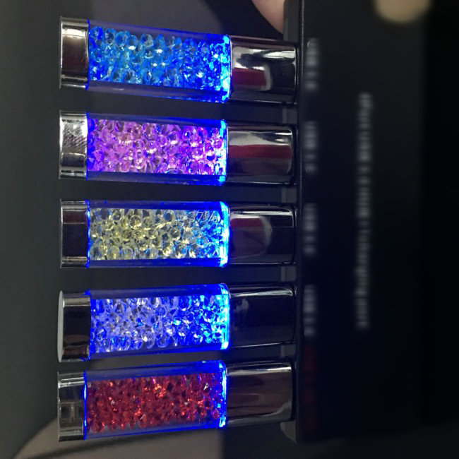 Color Crystal LED light Pen drive 128GB 4GB 8GB 16GB 32GB USB pendrive 64GB USB Flash Drive usb2.0 PenDrive wedding day