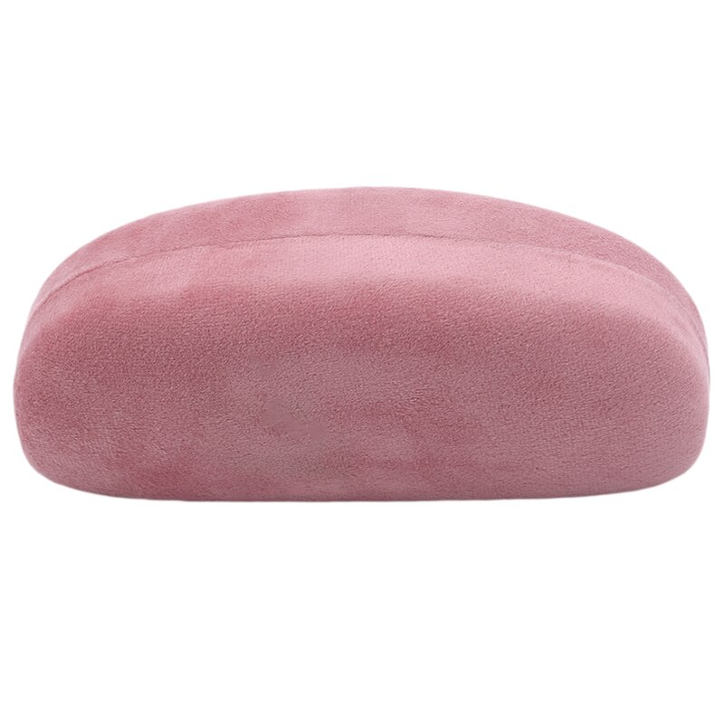 1Pc Glasses Case Hard Frame Waterproof Eyeglass Case Portable Reading Glasses Box Solid Spectacle Cases Eyewear: Round pink