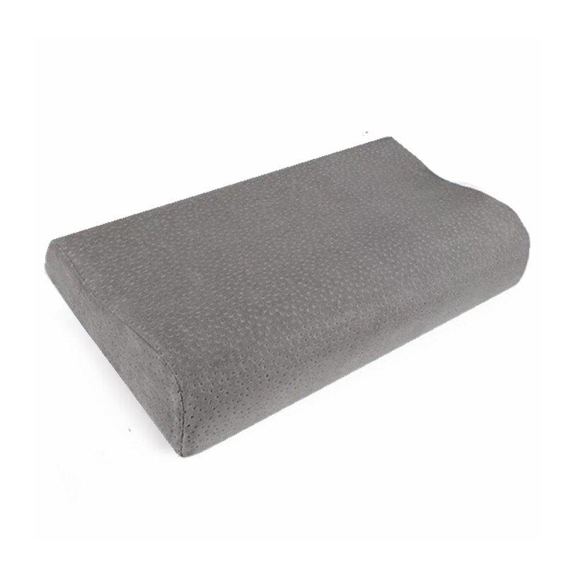 Memory foam sängkläder kudde cervikala kuddar för att sova lindra nacksmärtor med tvättbart överdrag säng liggunderlag för vuxna &amp; barn: Bl2001- sammetsgrå / 50 x 30 x 10 (7)  cm