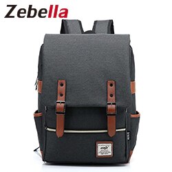 Zebella – sac à dos d'école pour filles et garçons, sac à dos pour étudiants, voyage pour adolescents: black