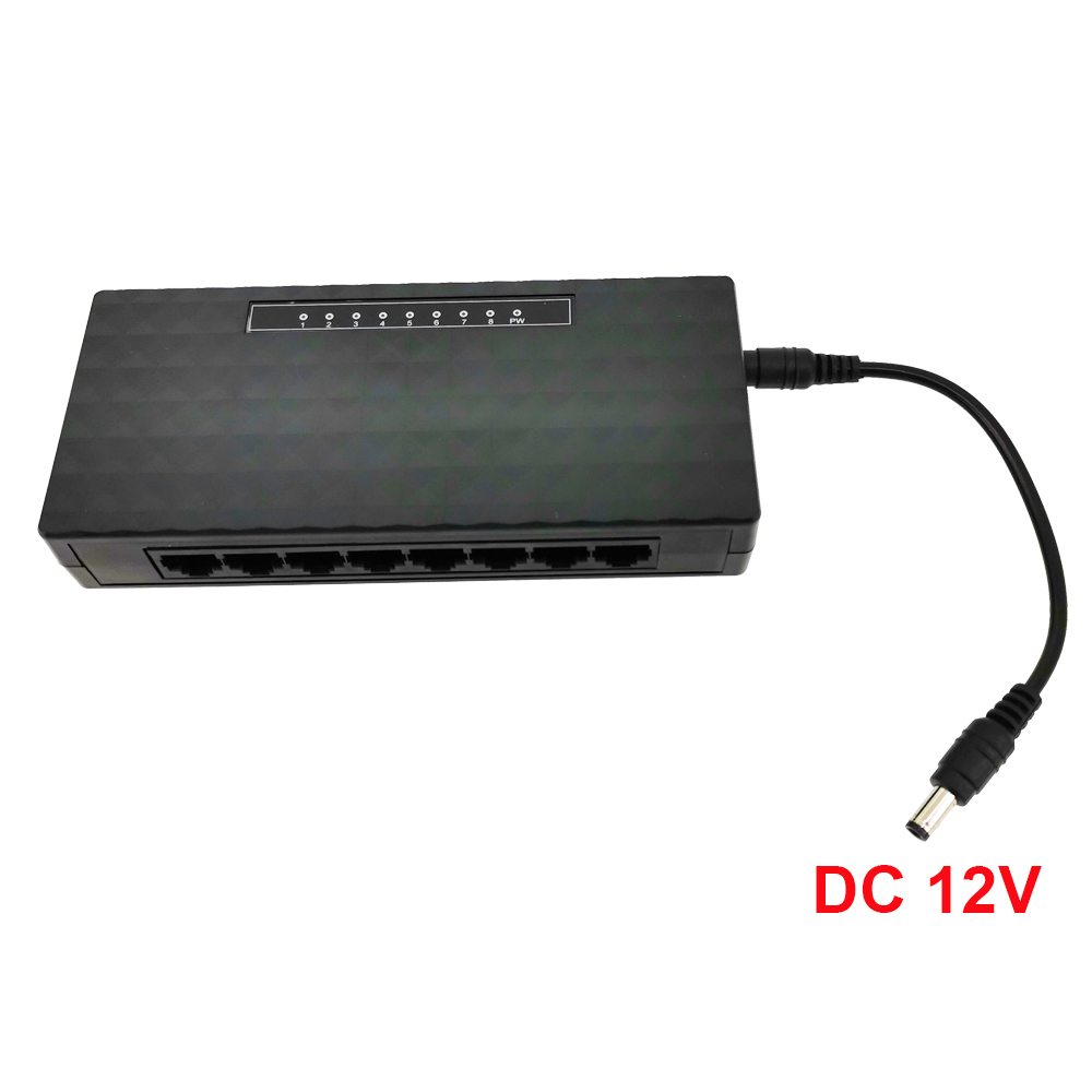 100m hurtig ethernet reverse poe switch output 12v forsyning til epon og gpon 8 port reverse power supply rpoe poe switch