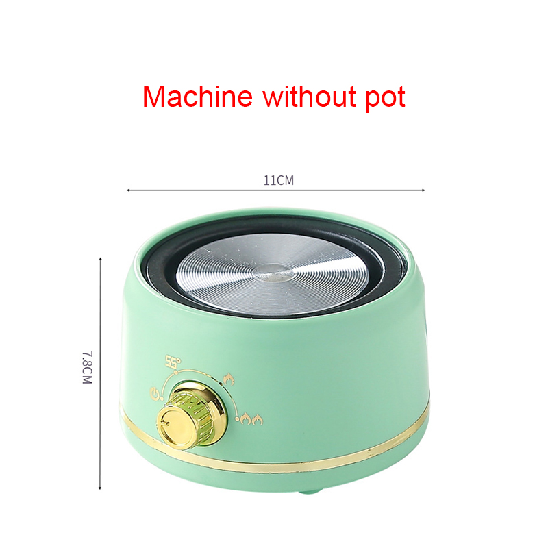 Mini Electric Stove Thermostatic heating furnace Tea warmer Coffee Milk Heater Wax/Chocolate melting Machine Stainless steel Pot: PURPLE / AU