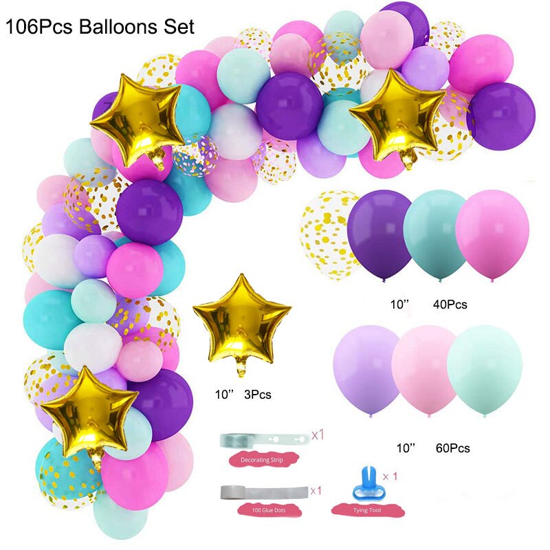 4X2.6Ft Rainbow Unicorn Backdrop Pink Floral Unicorn Birthday Party Theme Decoration Photography Background Photo Booth Supplies: Balloons Garland