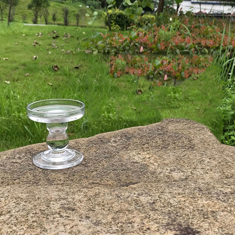 Ljusstake med hög ljusstake transparent ljusstake perfekt dekoration ljusstake: A
