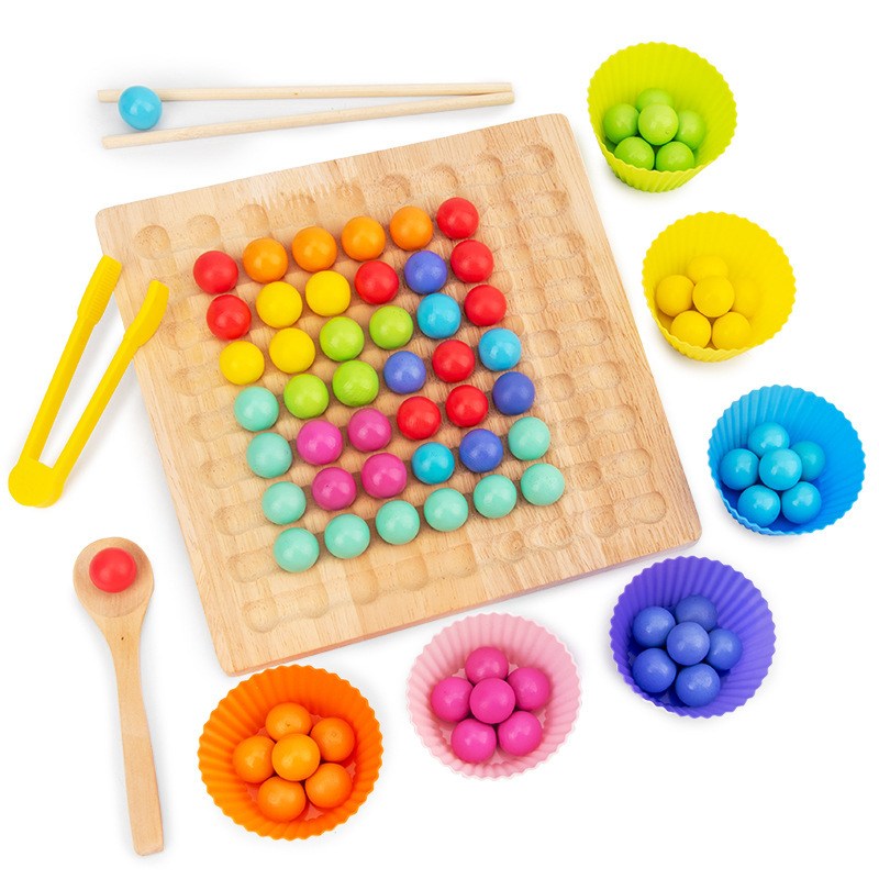 Holz Montessori Kinder Spielzeug Hände Gehirn Training Clip Perlen Puzzle Bord Mathematik Spiel Baby Früh Pädagogisches Spielzeug Für Kinder: M