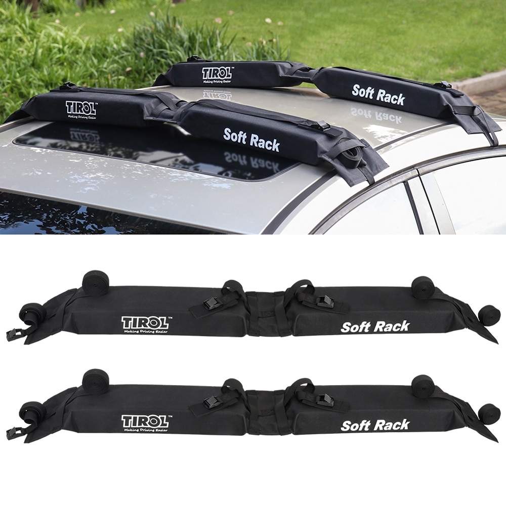 Universal Auto Soft Car Roof Rack Outdoor Rooftop Luggage Carry Load 60kg Baggage Easy Fit Removable 600D Oxford &amp; PVC