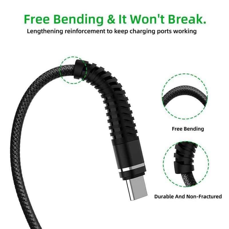 Molla A Spirale Cavo di Dati Ritrattabile Veloce di Ricarica Dati di Tipo C Cavo di Ricarica Filo di Connessione 1.2m USB Micro R8F9