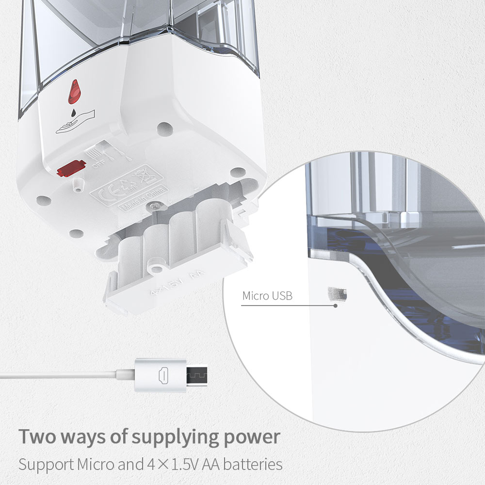 Soap Dispenser Pump Automatic Liquid Soap Dispenser Infrared Smart Sensor Touchless Foam Shampoo Dispensers For Kitchen Bathroom