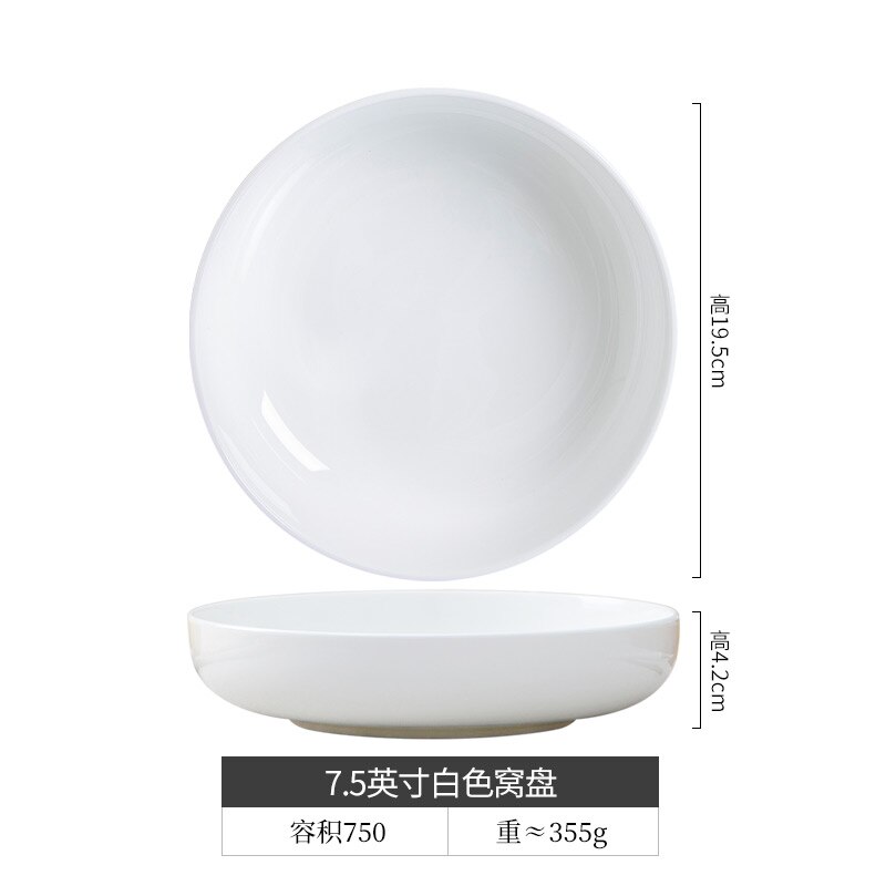 Simply Dinner Plates Kitchen Restaurant Supplies Bone China Dinner Plates European Style Vaisselle Tableware DI50CP: 7.5 inches