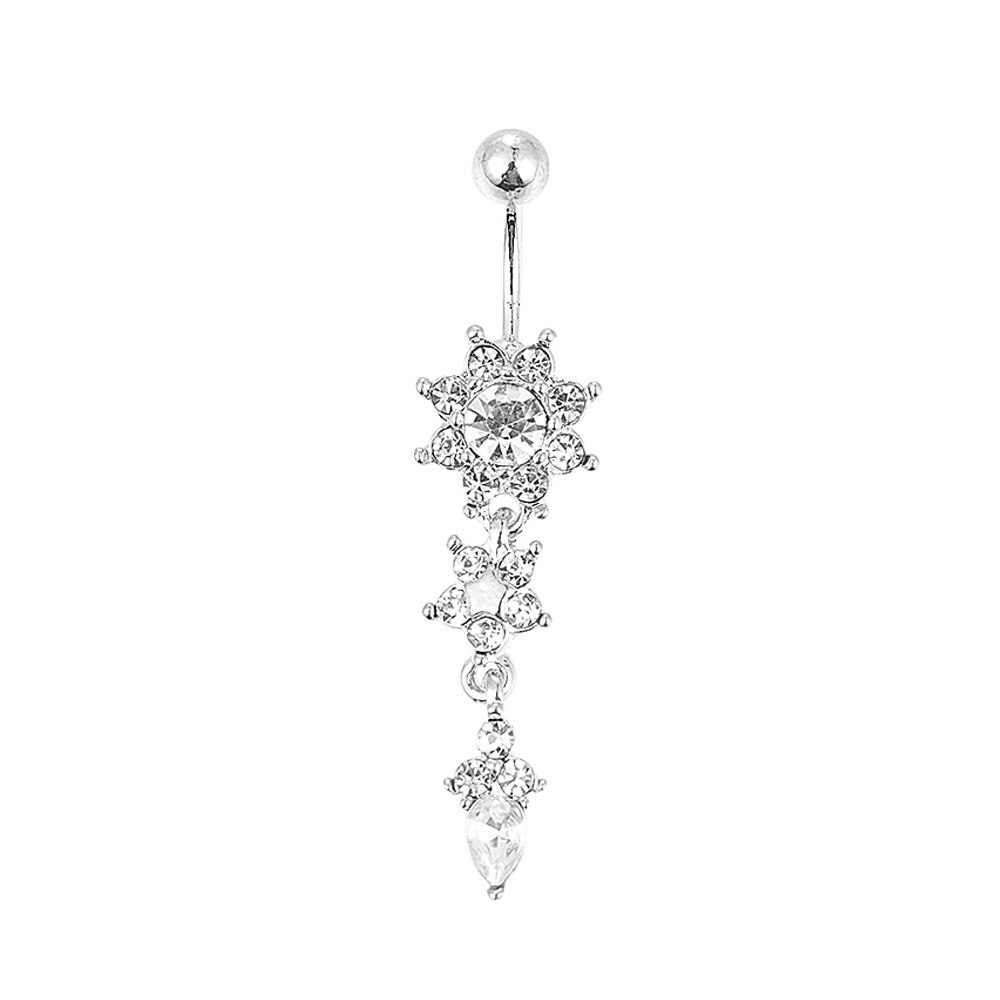 Piercing de nombril en titane pour femme, bijoux de corps, boucles d&#39;oreille, de ventre, à la: N