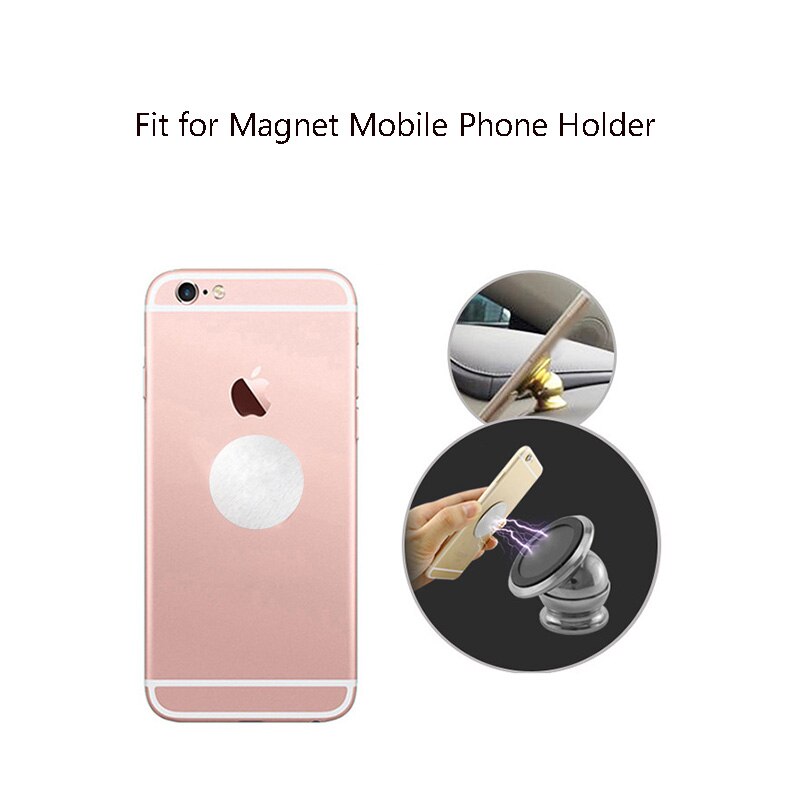 5pcs/Lot Metal Plate Stickers For Magnet Car Phone Holder iron Sheet Disk Replacement Magnetic Car Phone Holder Mount