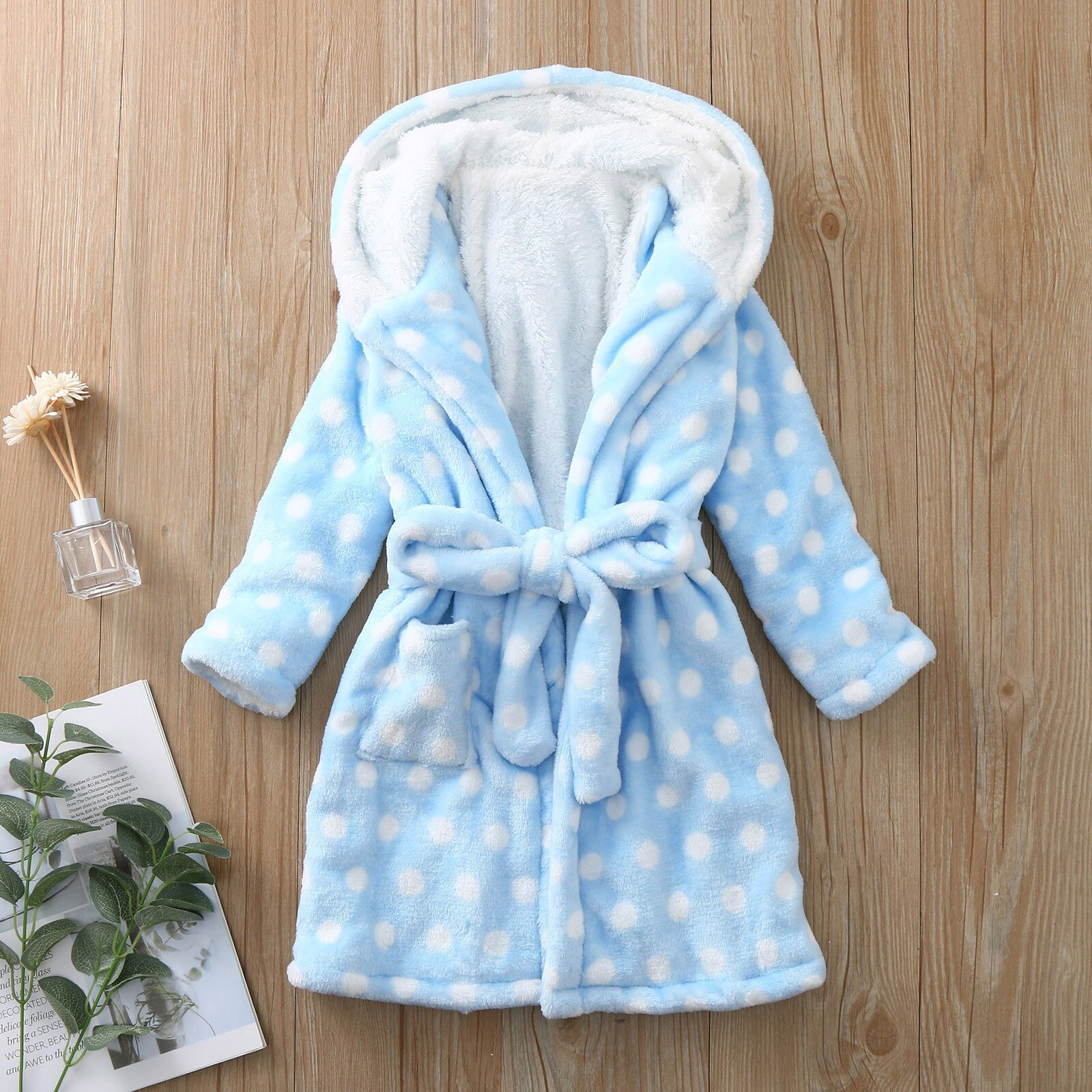 Criança camisola criança meninos meninas moda inverno manter quente com capuz grosso quente flanela roupão noite-roupão pijamas 5-6 roupas