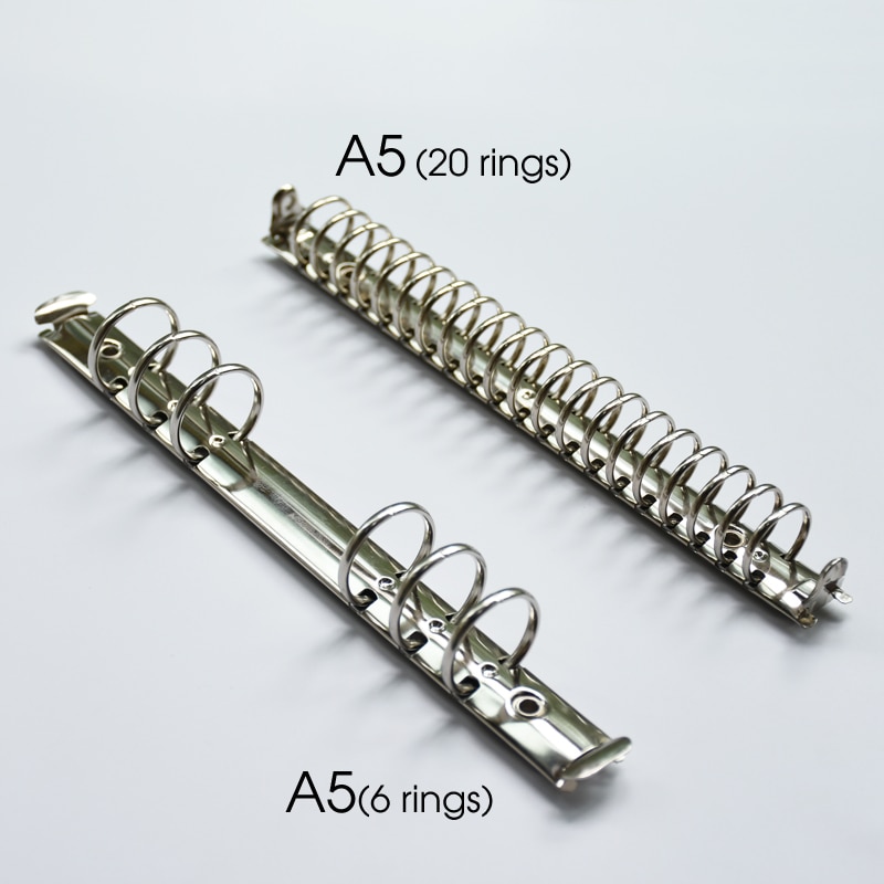A4 B5 A5 A6 Colorful Metal Spiral Notebook Ring Binder Clip DIY Stainless Steel File Folder Diary Clips Binding Ring Iron Gold