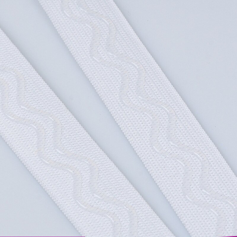 2m witte zwarte antislip elastische bh-banden, doe-het-zelf naaiband, kledingflex naaimateriaal voor rok, broek, ondergoed: Wit