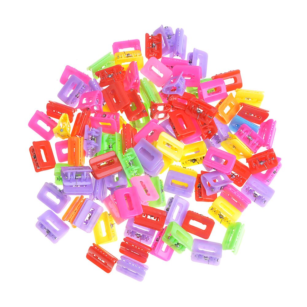 Hair Clips Mini Claw Clip Accessories For Girls 100Pcs Sunflower,Butterfly,Scallop,Square: FK