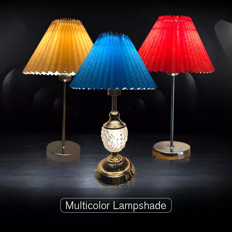 Japanese Yamato Style Table Lampshade Vintage Cloth Lamp Shades For Table Lamps Bedroom Study Tatami Pleated Lampshades