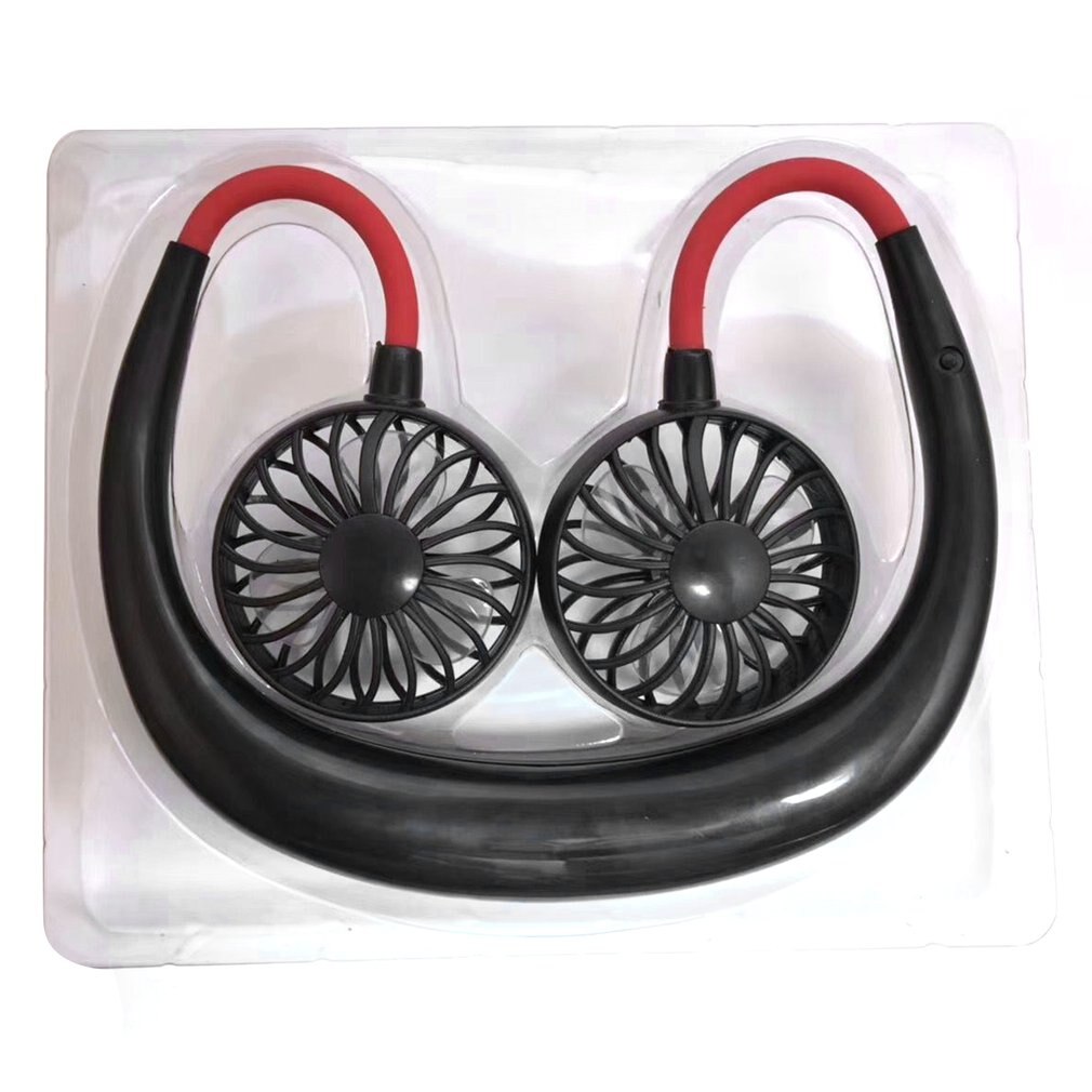 Ventilador de cuello colgante , portátil, de carga vaginal, pequeño, Usb, Mini, para colgar en el cuello, deportivo, 5v, 2W, sin sincronización, Cn (origen)