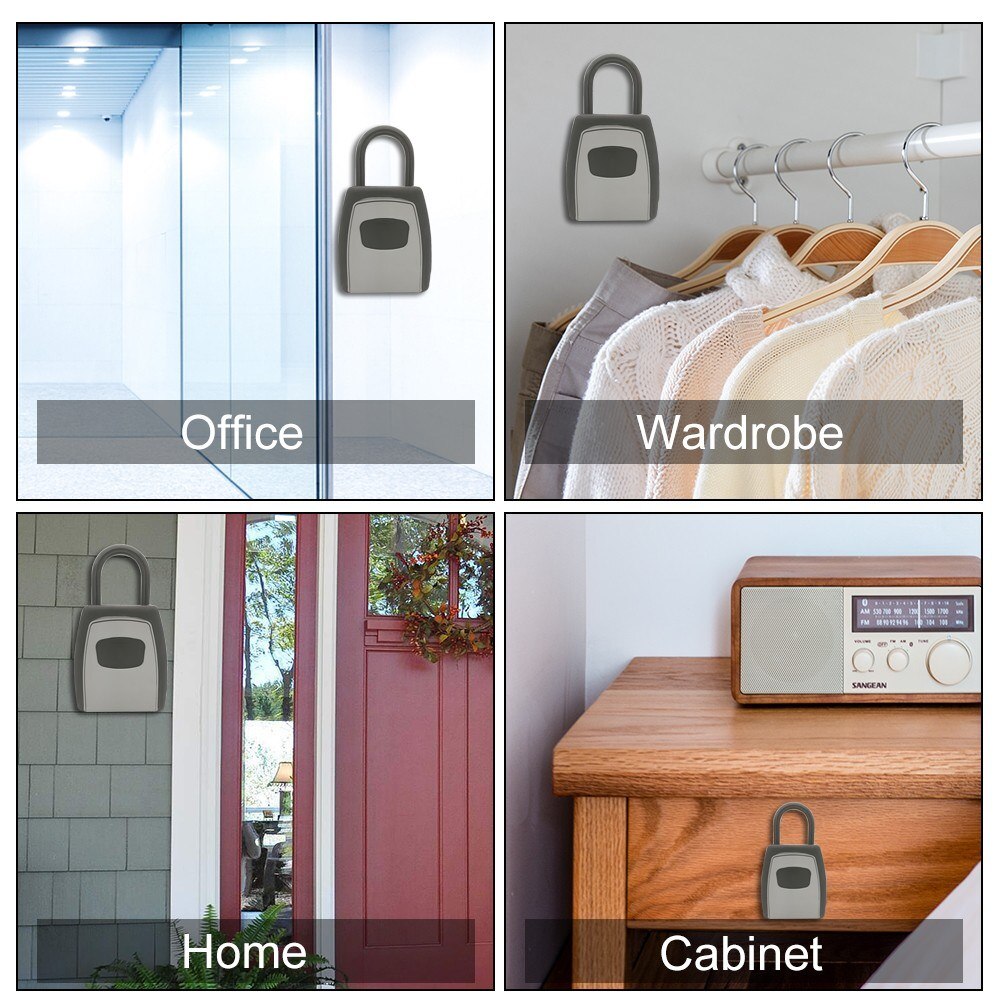 Caja de Seguridad para llave de exterior, caja de seguridad para guardar llaves, caja de seguridad con combinación de código para llaves