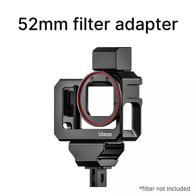 Ulanzi G9-5 GoPro 9 Metal Cage for GoPro Hero 9 Black Frame Case With 52MM Filter Adapter Extend Cold Shoe Mount Mic Fill Light