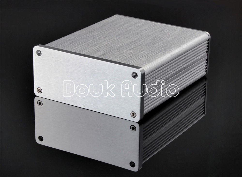 Small Aluminium Enclosure Power Amplifer Case Chassis W114*H50*D130mm