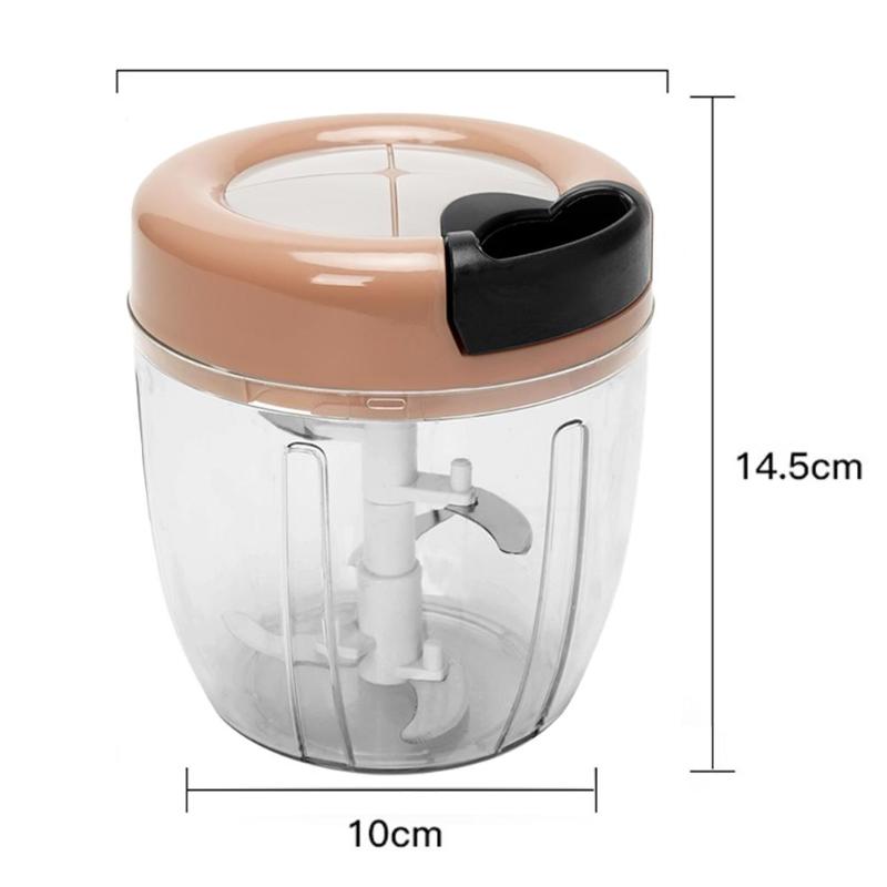 Portable Manual Meat Grinder Food Chopper Stainless Steel ABS Durable Mincer Mixer Blender Fruit Nuts Mixer Processors: D