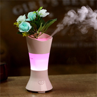 USB luchtbevochtiger Oliën Diffuser Aroma lamp aromatherapie Elektrische aroma diffuser Mist Maker Vaas decoratieve luchtbevochtiger: Pink