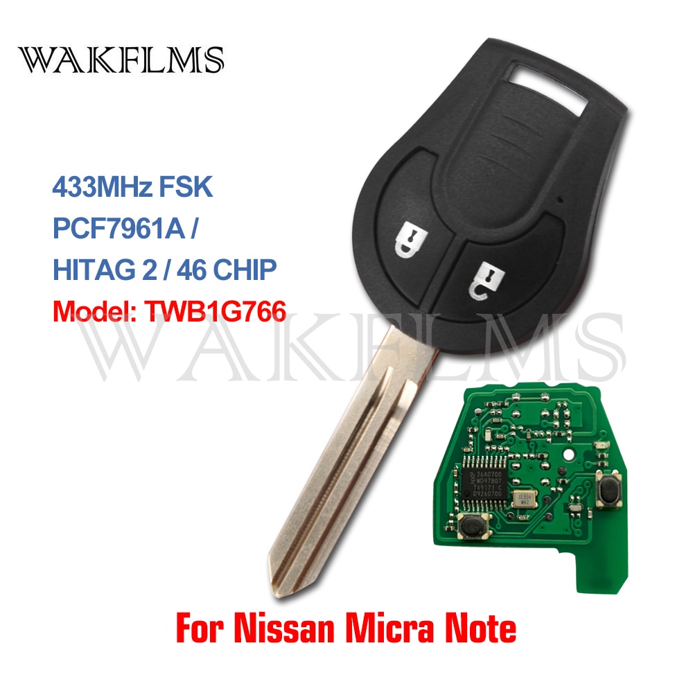 433Mhz 7961A Afstandsbediening Sleutel Voor Nissan Micra Note TWB1G766 Niet Compatibel Met TWB1U761