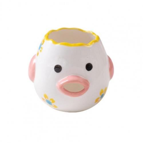 Fun Egg Separator Convenient Oval Beak Ceramic Chicken Shape Yolk Protein Filter Egg Divider: 6