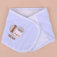 1Pc Infant Baby Adjustable Bibs Burp Cloths Adjustable Soft Baby Bib Belt Belly Button Protector Band Baby Belly Circumference: Blue