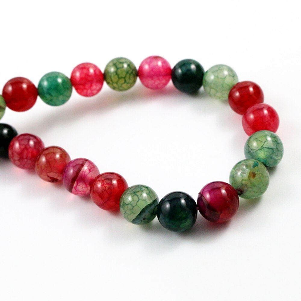 8mm 45 /streng natuurlijke mix kleuren patroon steen speciale steen ronde kralen voor het maken van sieraden en de detailhandel -m7-08