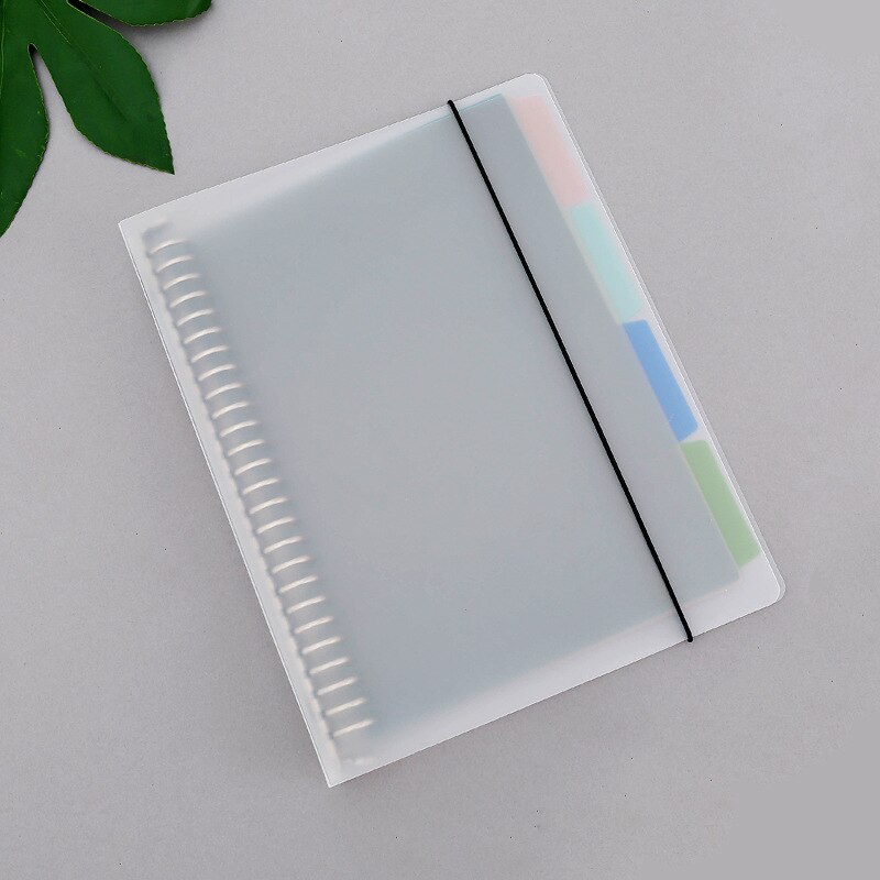 A4 A5 B5 Loose-leaf folder plastic frosted metal binder data file contains pp loose-leaf book file folder 20/26/30 hole clip