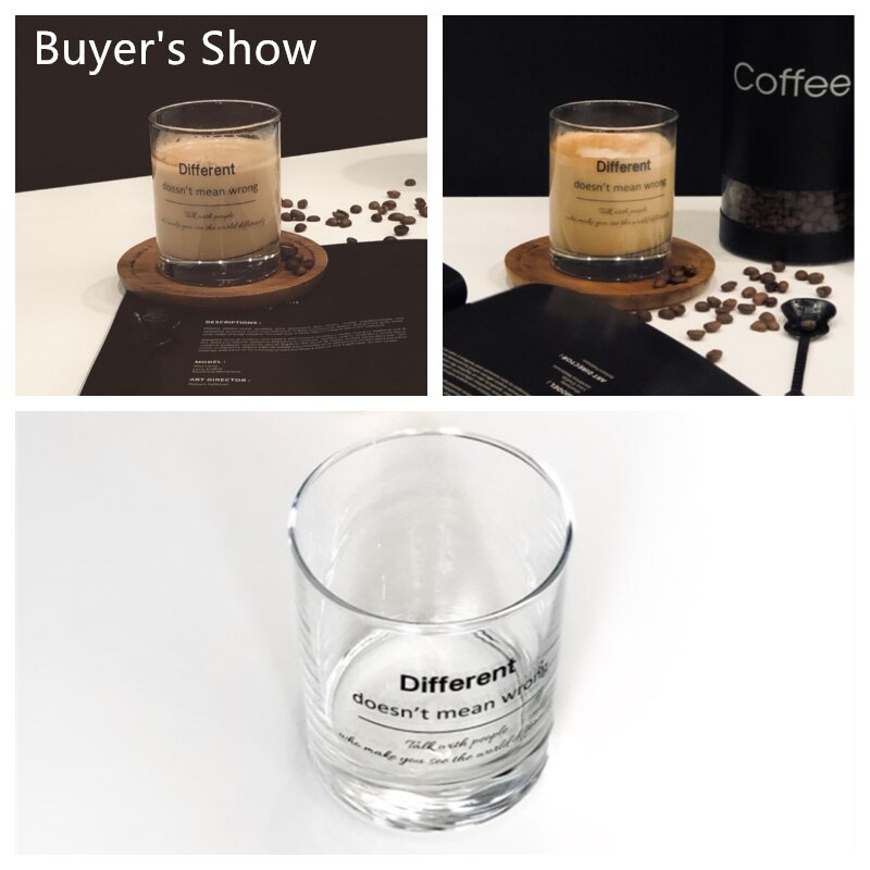Cutelife koreansk stil ins kaffekopp glass kaldt vann kopp milkshake glass er amerikansk latte glass brus kopp drikkeskudd glass