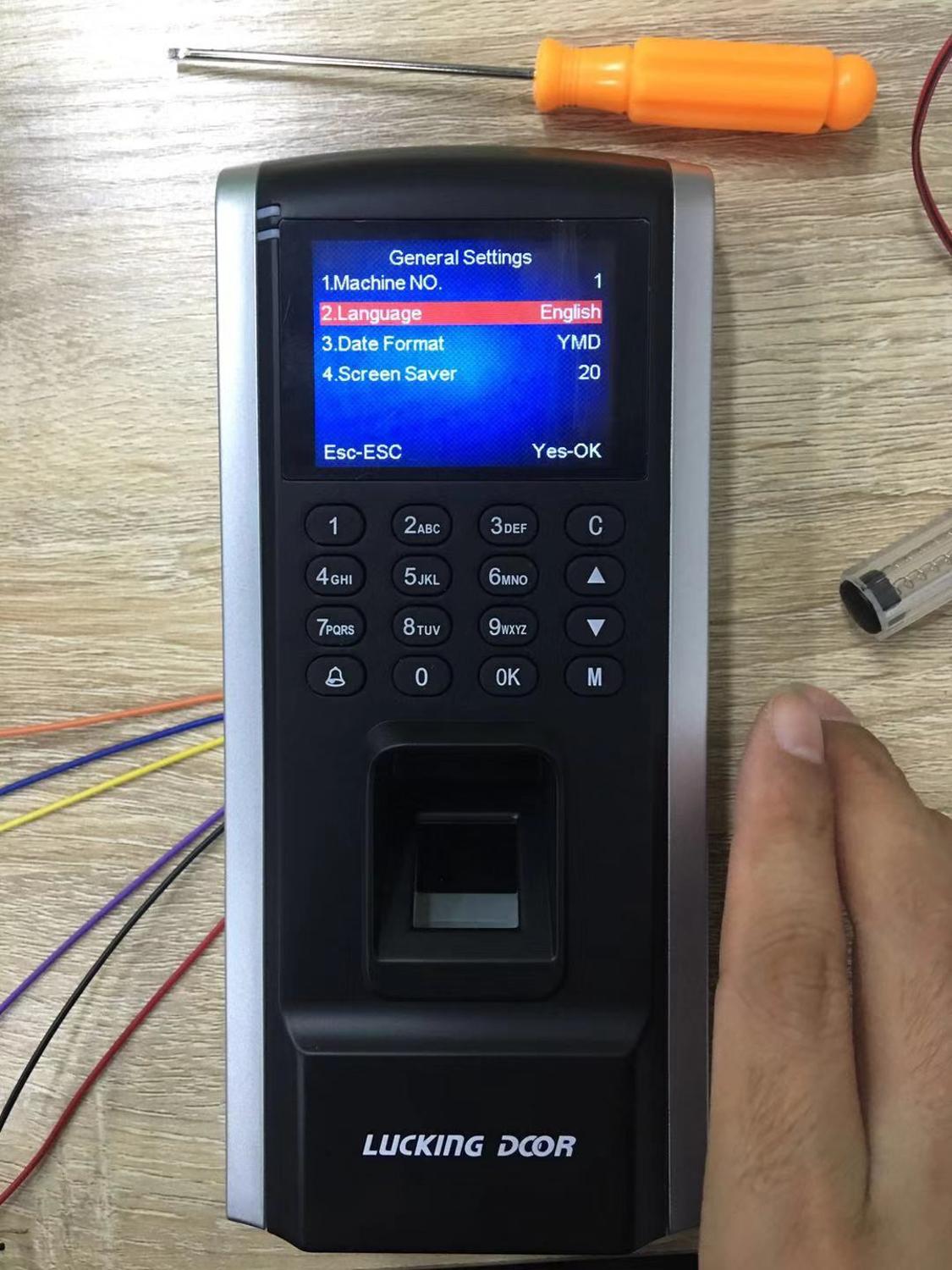Keypad fingerprint access control employee attendance RFID biometric access TCP / IP USB port 125KHZ Access control system Y-08