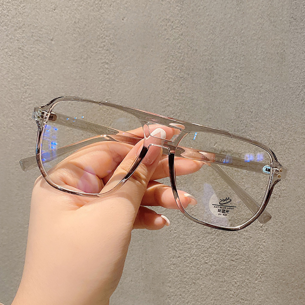 KLASSNUM 2026 gafas de protección contra luz azul para hombres y mujeres, gafas transparentes para ordenador, montura grande, gafas Retro, gafas cuadradas