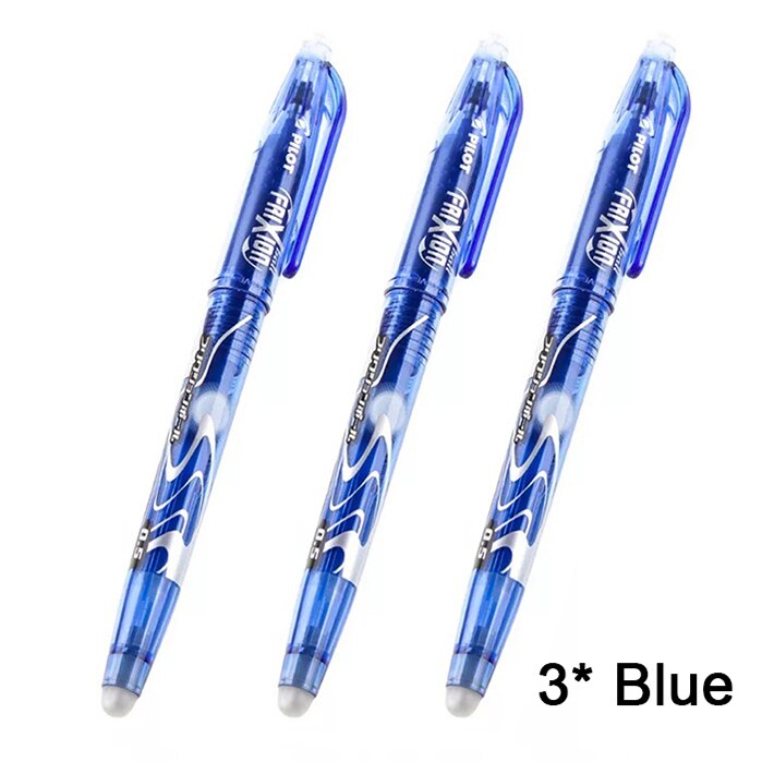 Pilot Frixion LFB-20EF-B Colors Erasable Marker Gel Ink Pen Medium Tip 0.5 mm for Elfinbook [More option]: 3 Blue