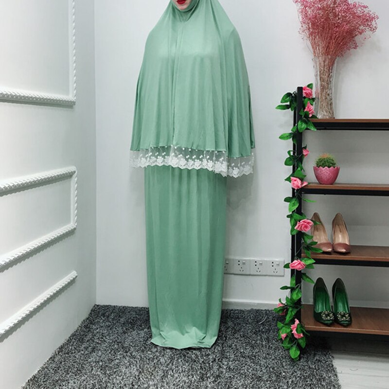 Prière Vêtement musulman ensembles À Capuche capuche et jupe hijab femme musulman verser prière tenue de priere femme hidjab musulman femme