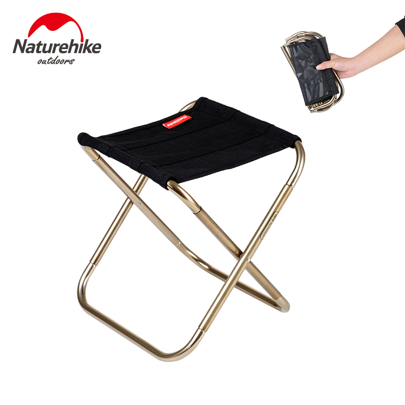 Naturehike fabrik butik udendørs bærbar oxford aluminium folde trin skammel camping fiske stol camping udstyr 243g