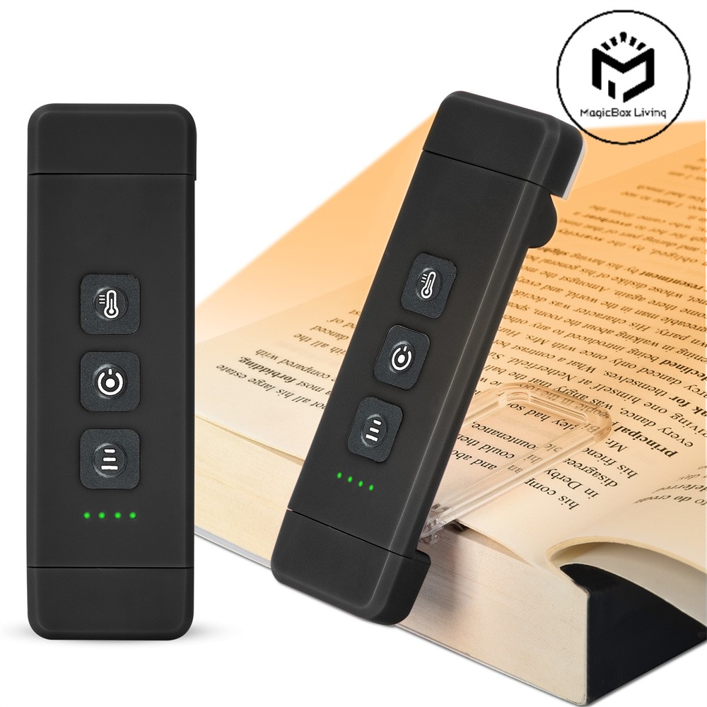 Clip-on bladwijzer boeklicht met timer USB oplaadbare leeslamp Mini Led-leeslamp Draagbare nachtkastje bureaulamp Leeslamp