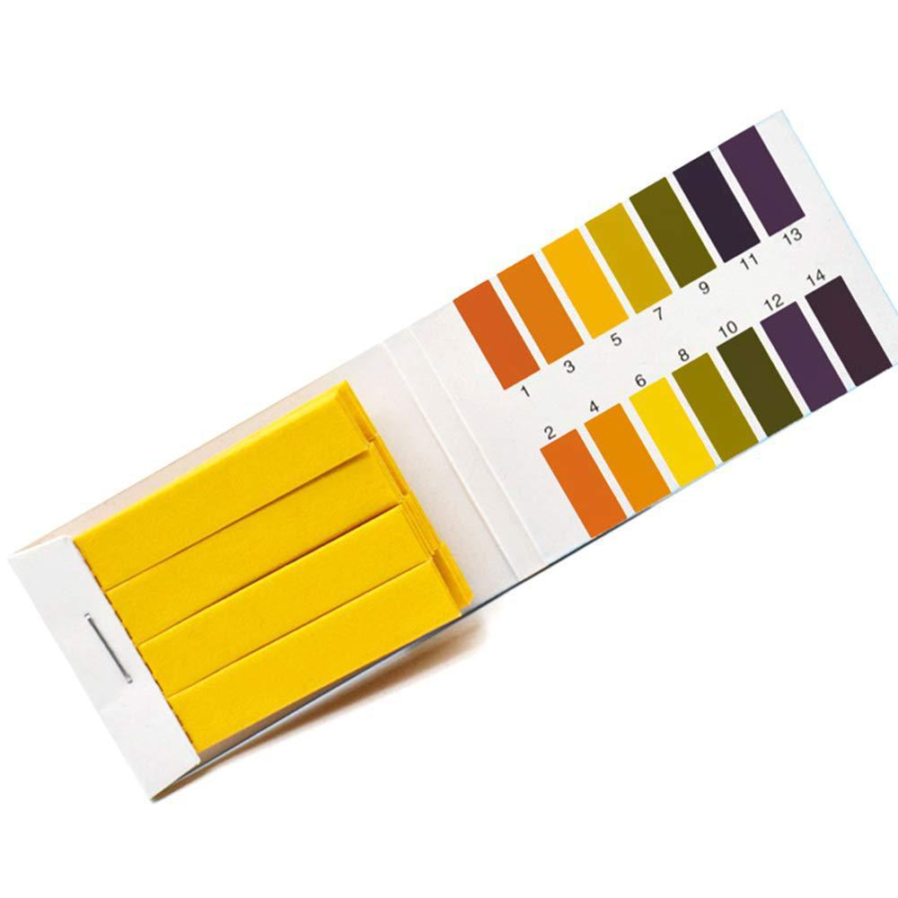 1 juego = 80 tiras! Tiras reactivas profesionales de papel tornasol de 1-14 pH, cosméticos de agua, tiras reactivas de acidez del suelo con tarjeta de Control